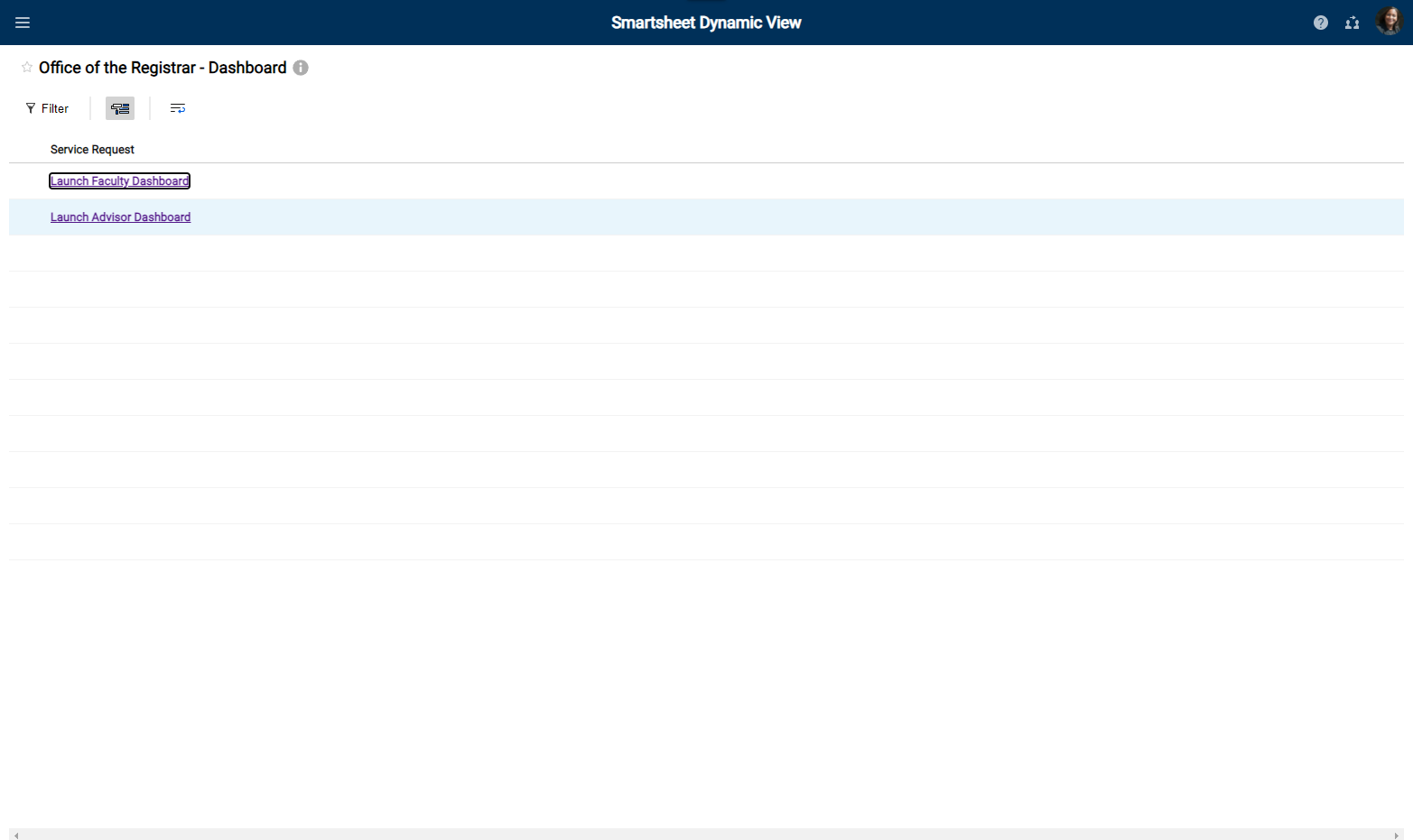 Launch the appropriate dashboard for the role.