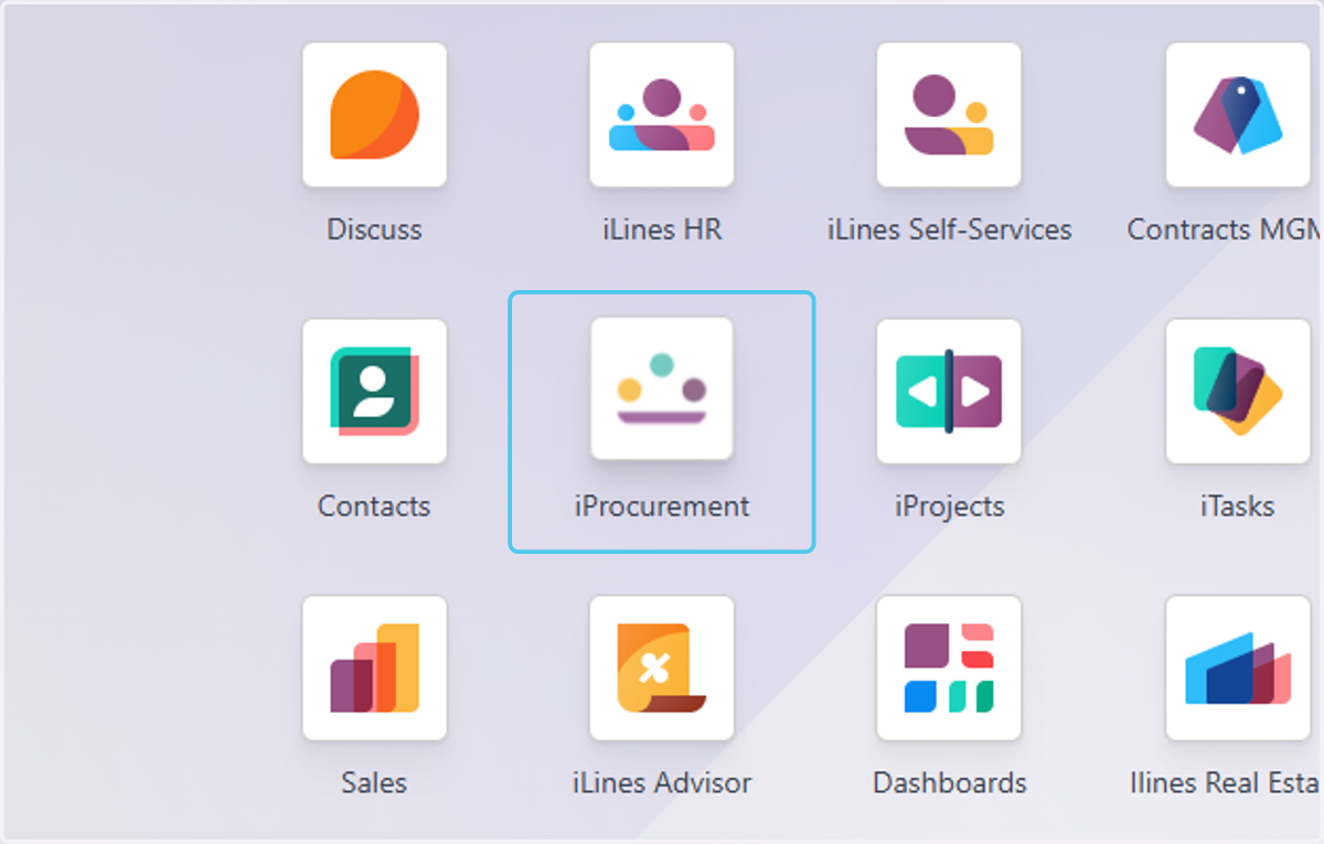 Click on iProcurement
