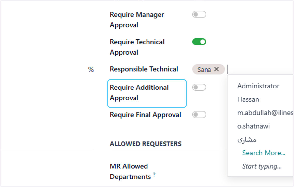 Click on Require Additional Approval