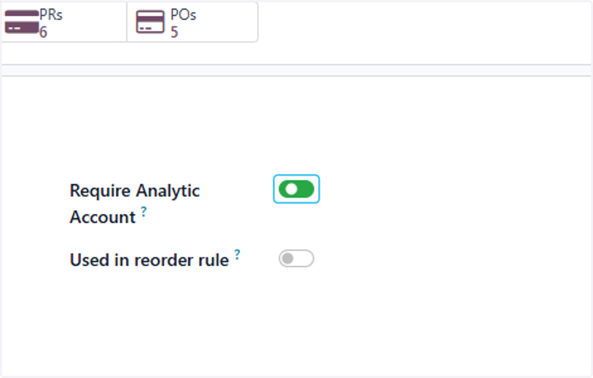 Check Require Analytic Account?