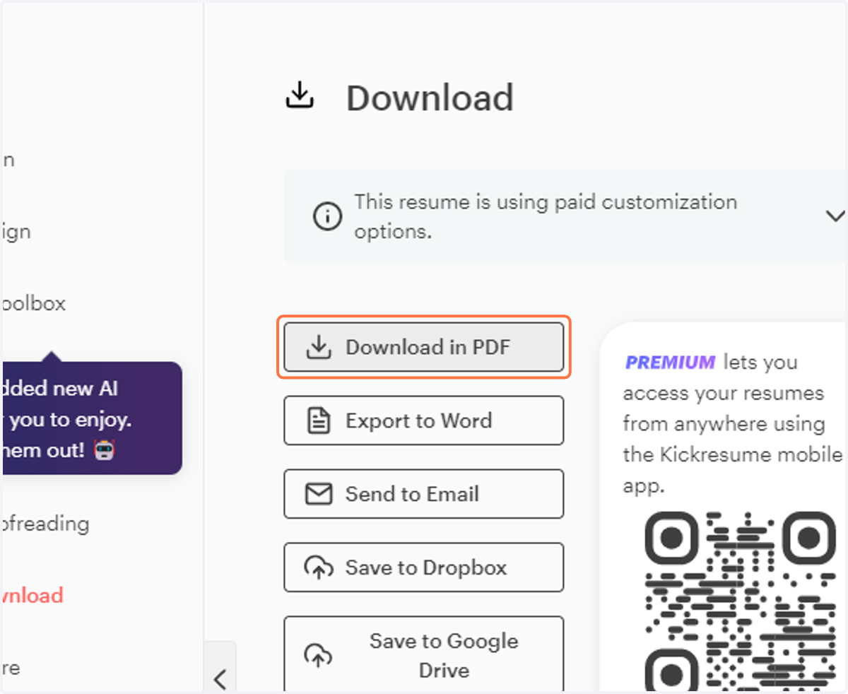 Click on Download in PDF