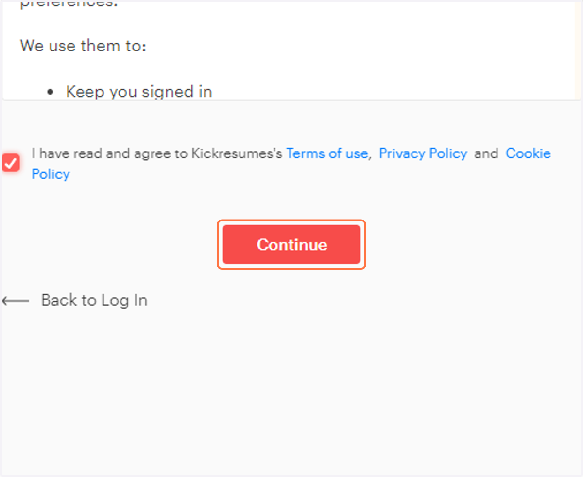 Click on Continue