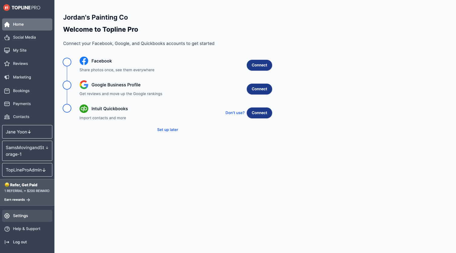 Click on Settings