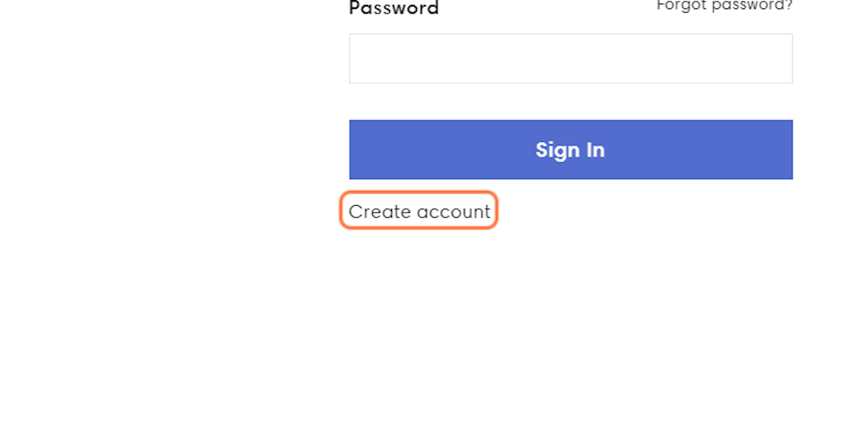 If you do not have an account, click "create account"