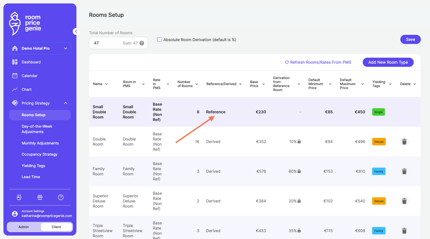 Select your Reference Room category from the list