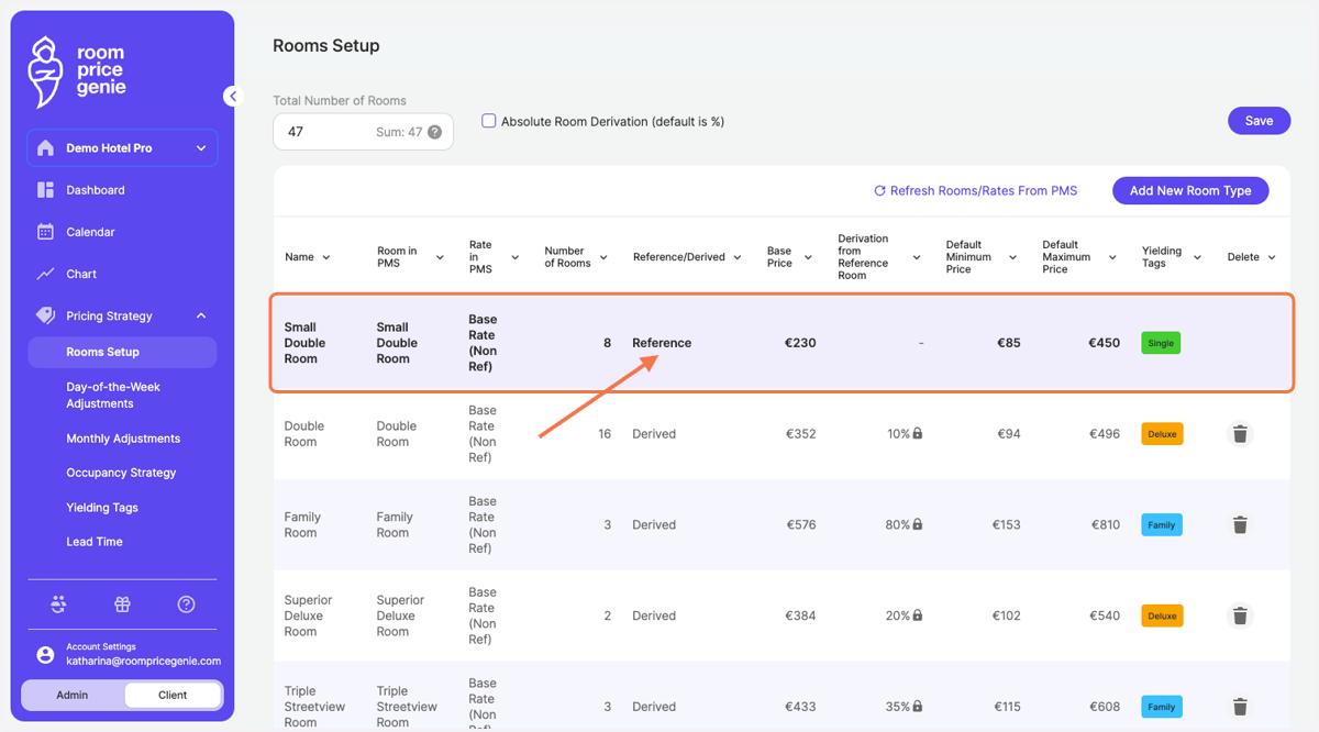 Select your Reference Room category from the list