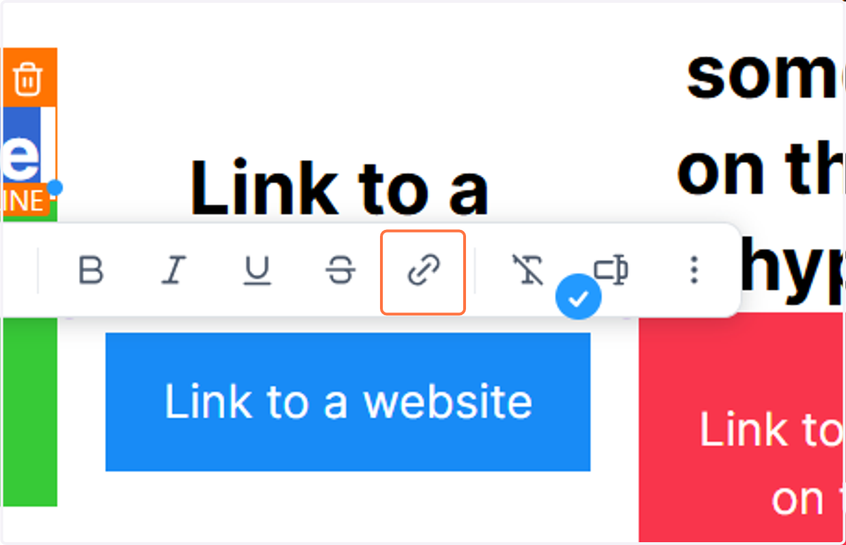 Click on the chain link icon