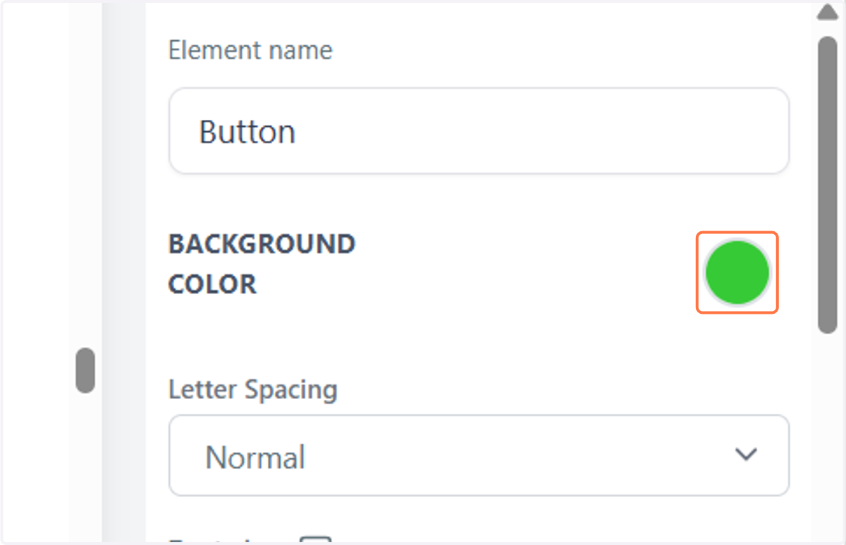 Click on Background Colour