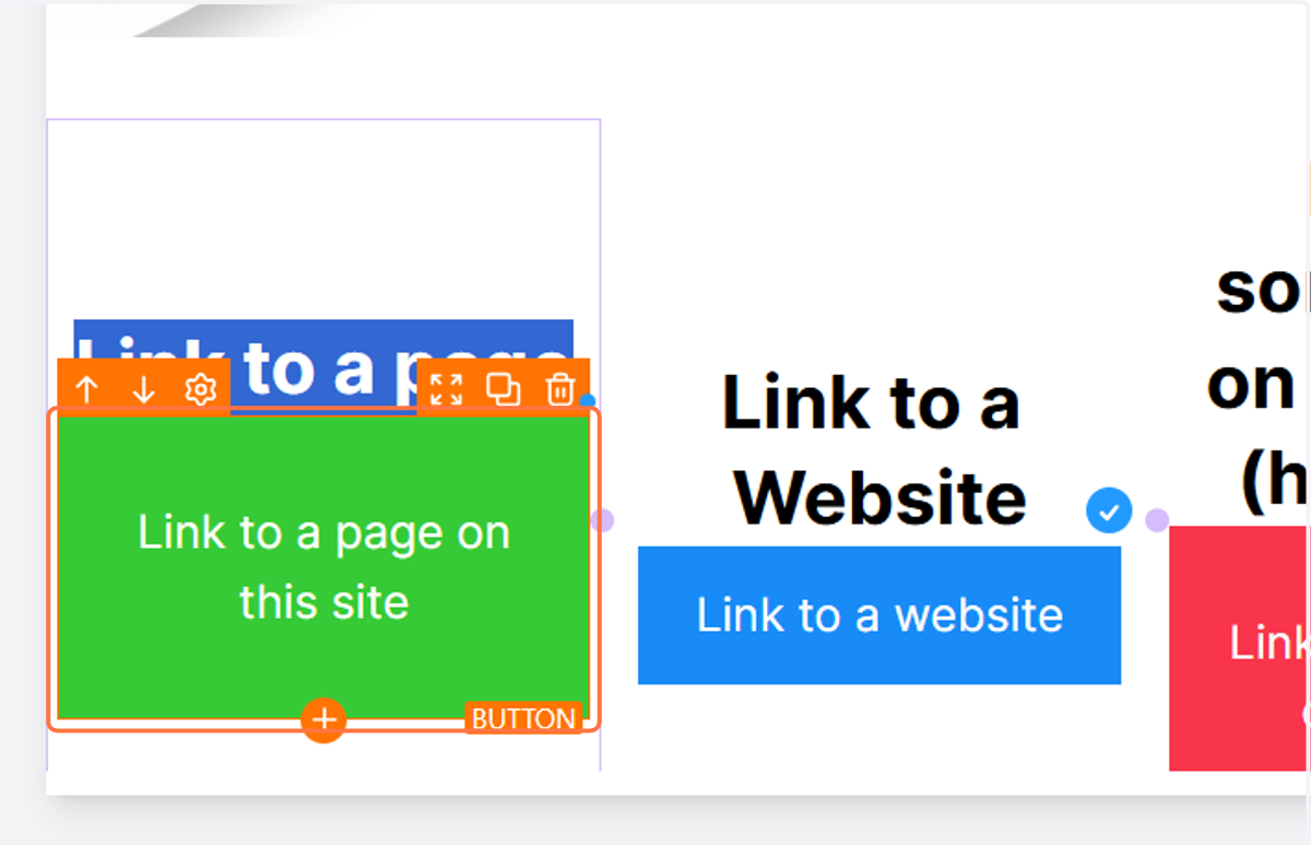 To edit a button - Click on the button