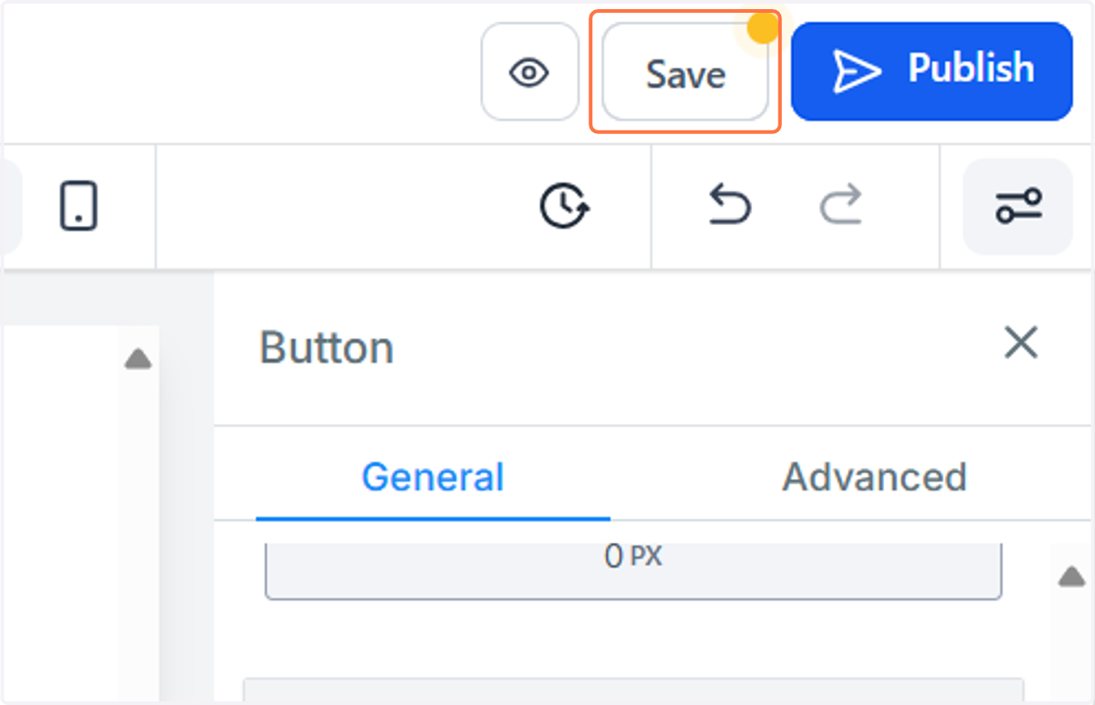 Save, or Publish to go live