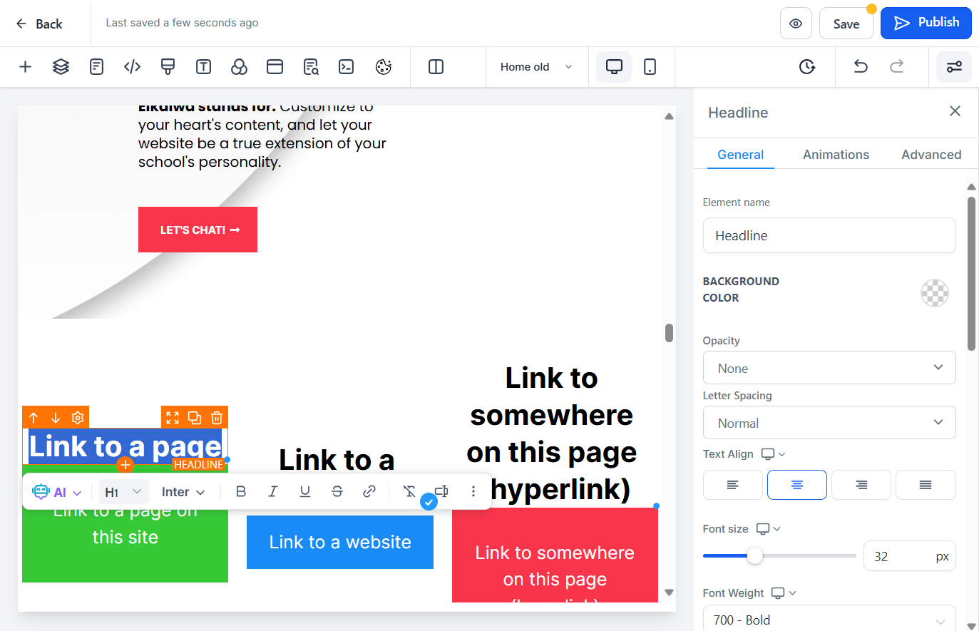 Highlight the text you want to become a link