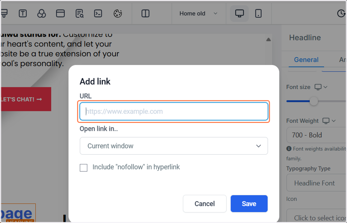 Delete the URL