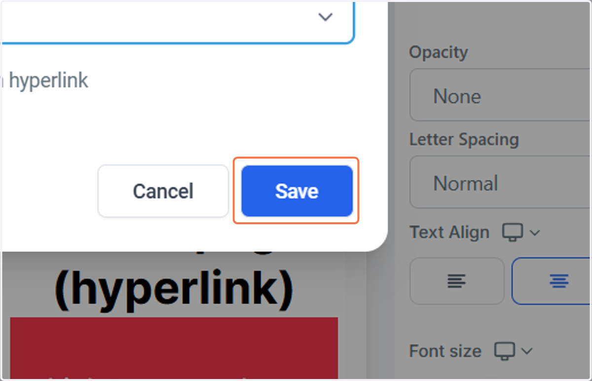 Click on Save