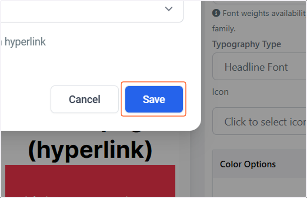 Click on Save