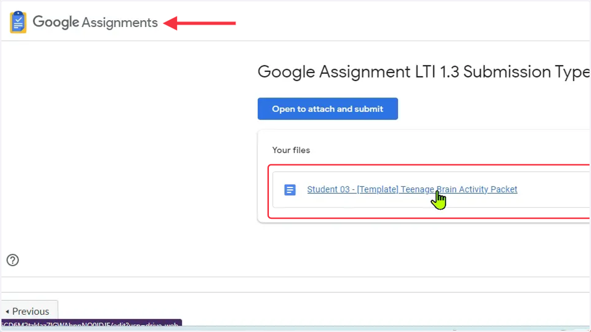 Work on the Google Assignment LTI 1.3 External Tool Assignment
