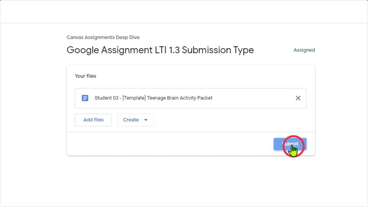 Submit button