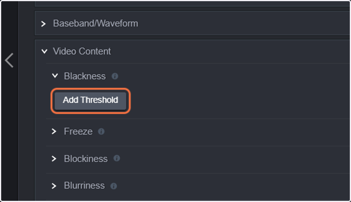 Click on Add Threshold.