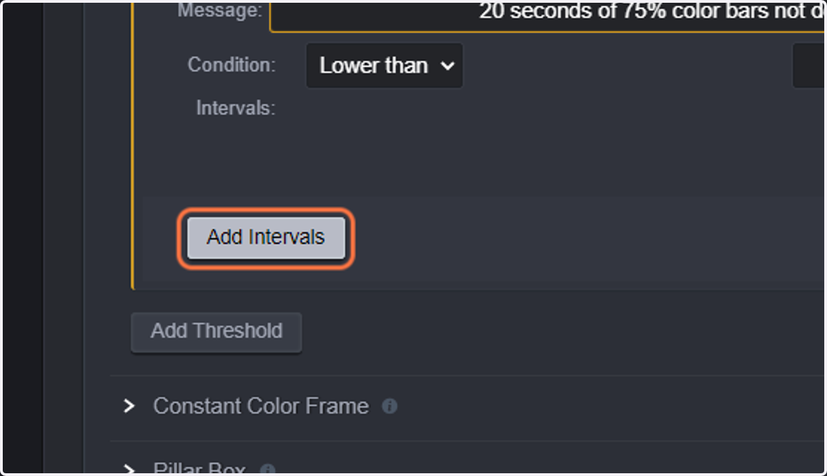 Now add the same intervals as before.
