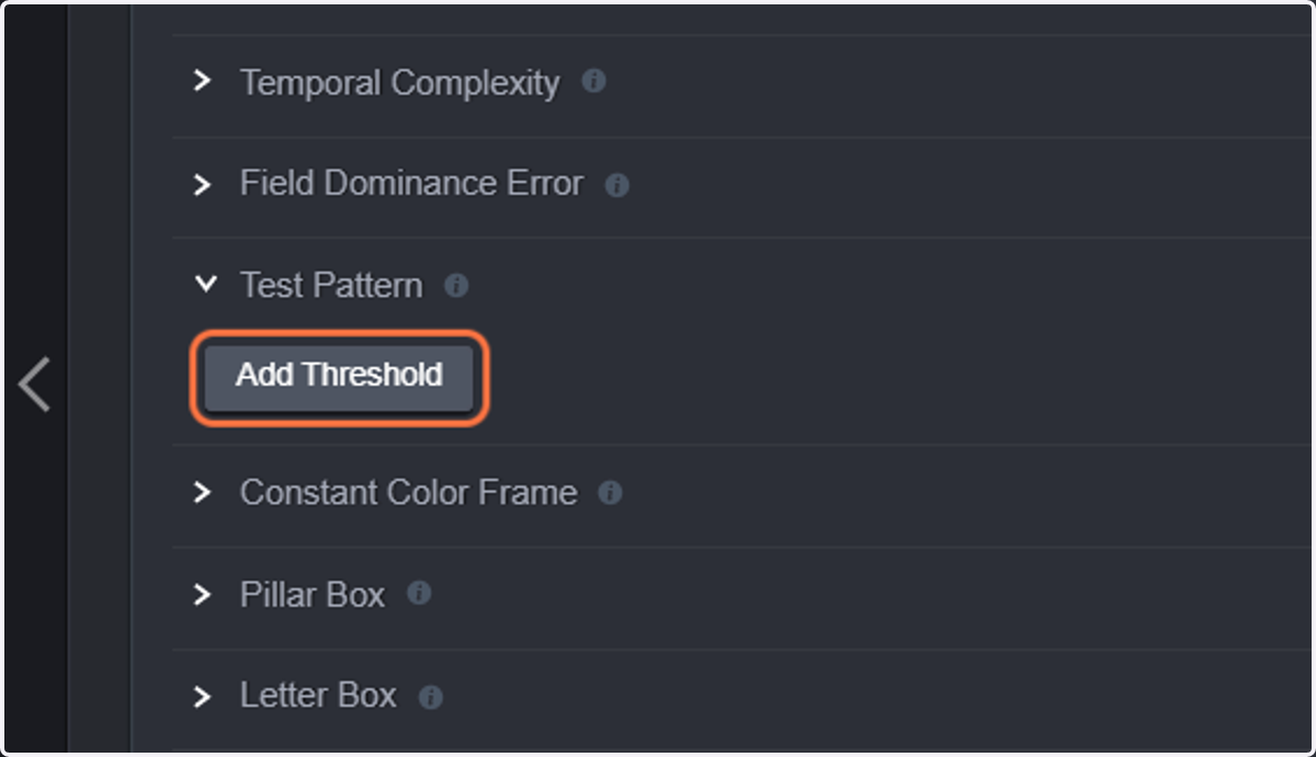 Click on Add Threshold.