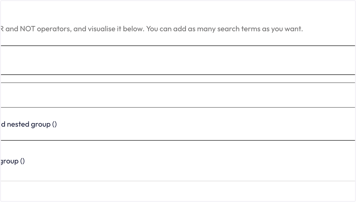 Click on 'Add search term'