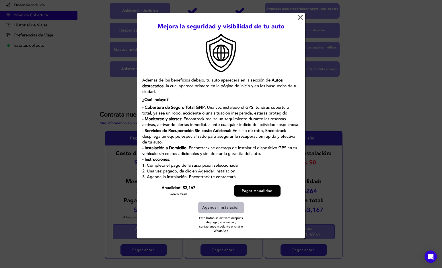 Click on Pagar Anualidad