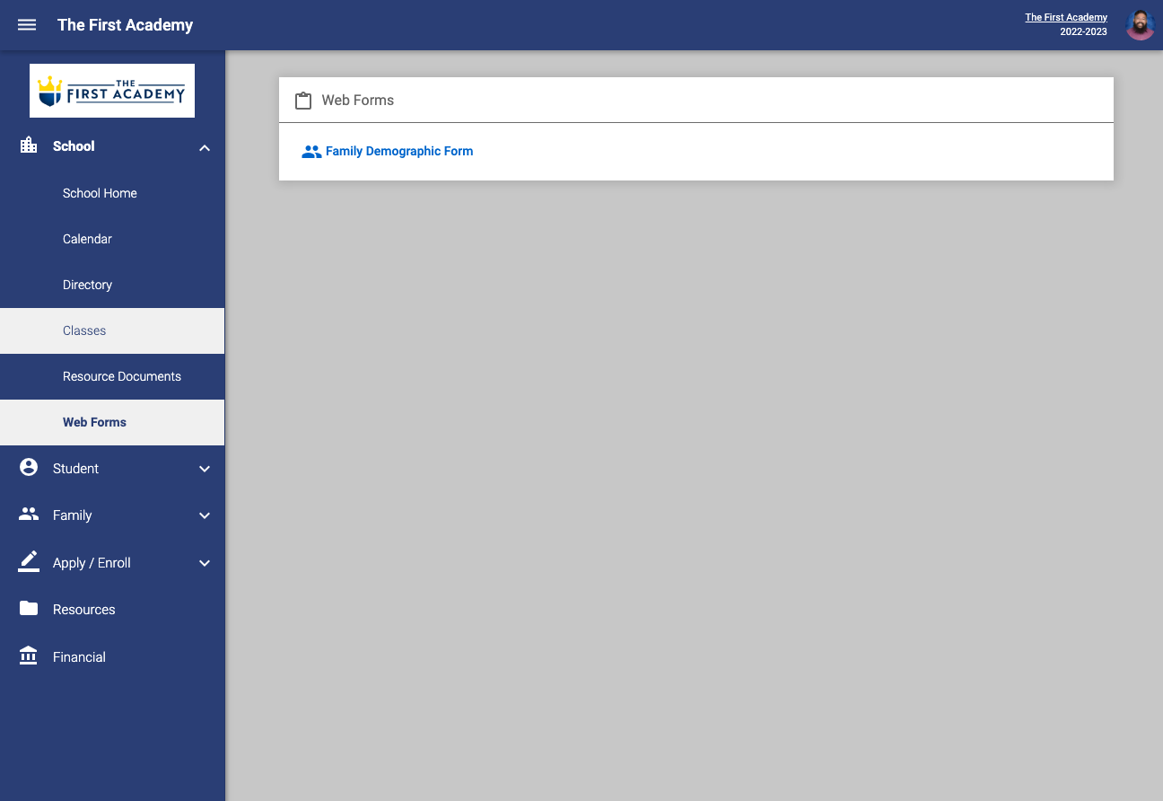 School (Web Forms)