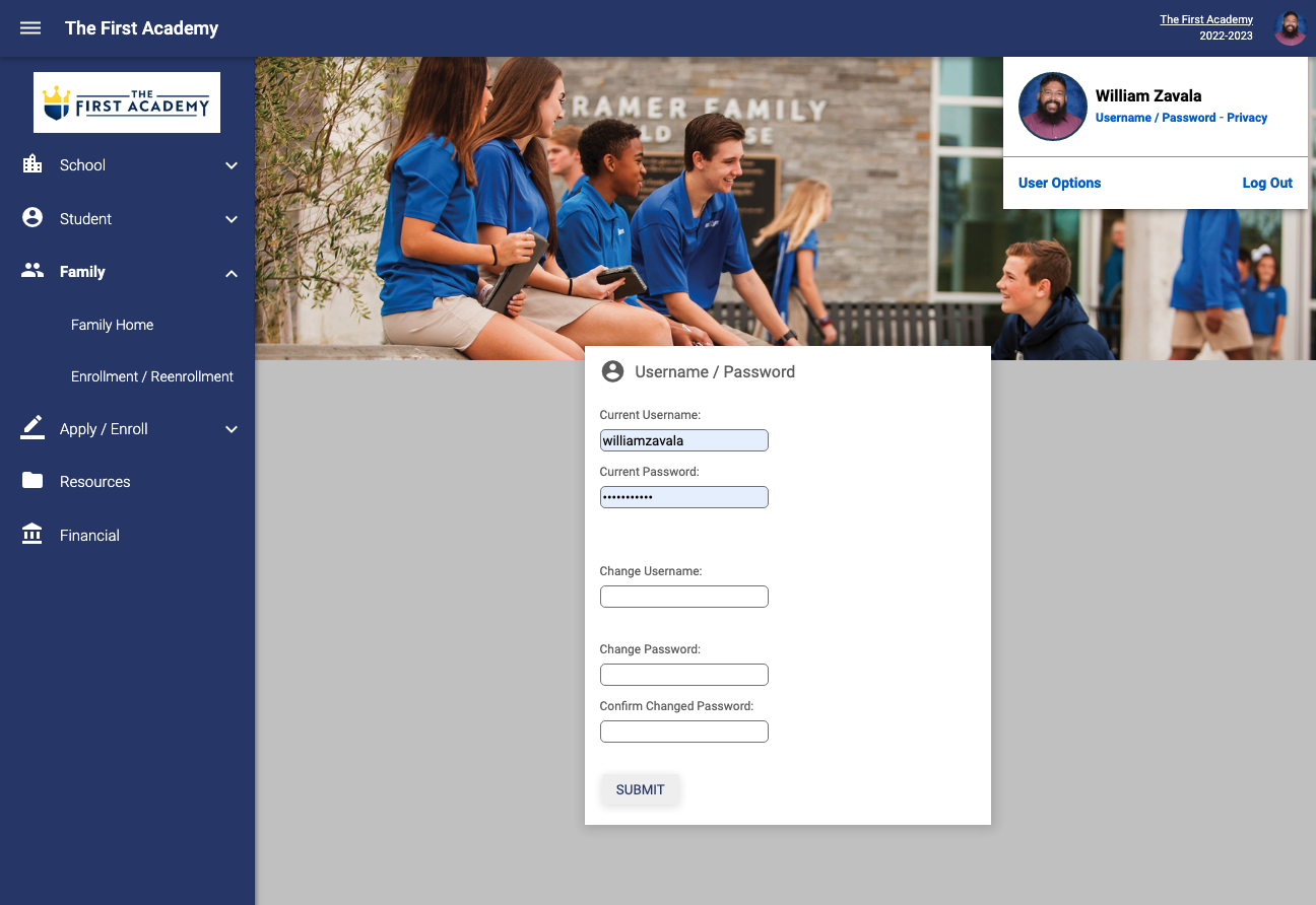 Changing User Information (Step 3)