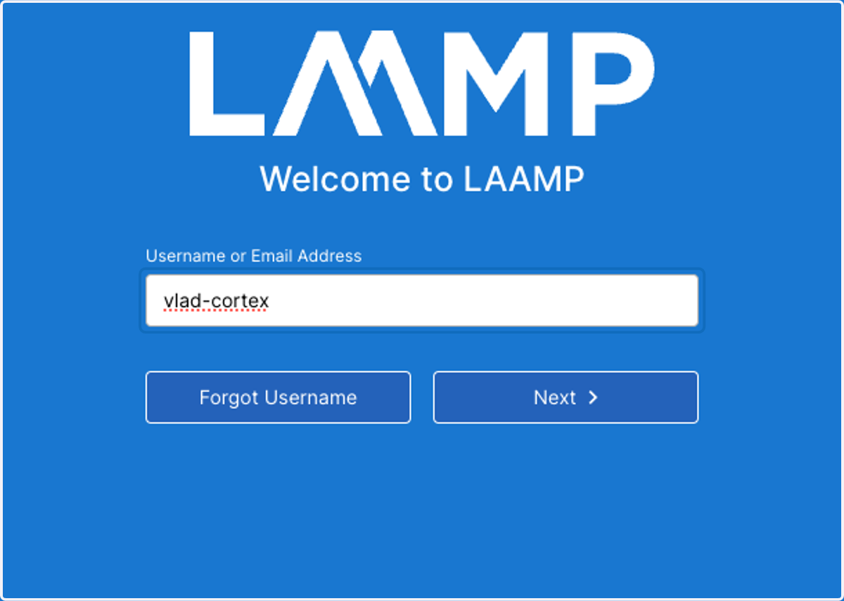 Type in your Username