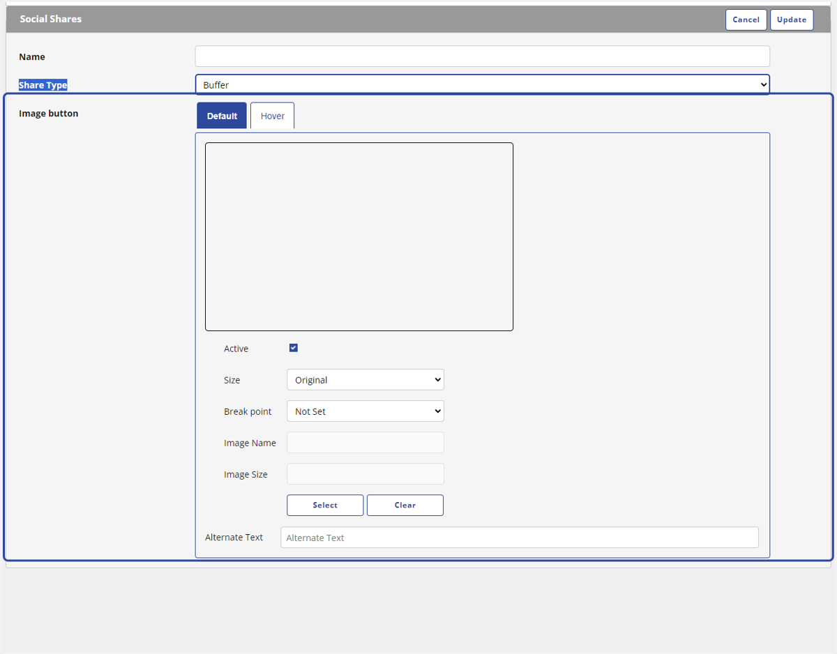 Click on Image button…