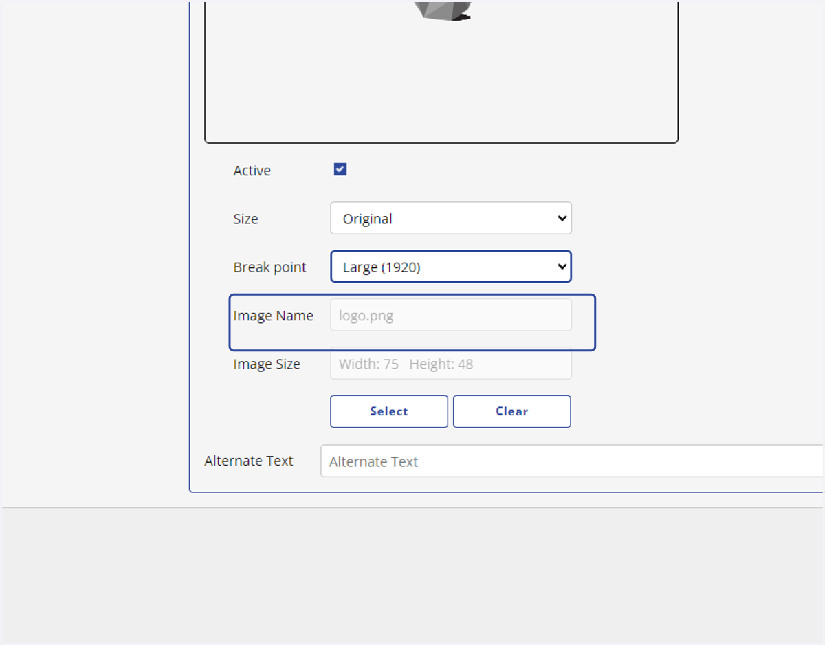 Click on Image Name