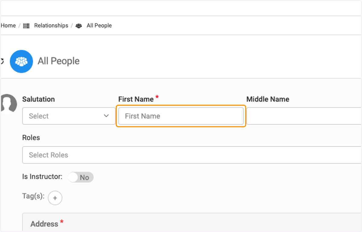 Enter First Name