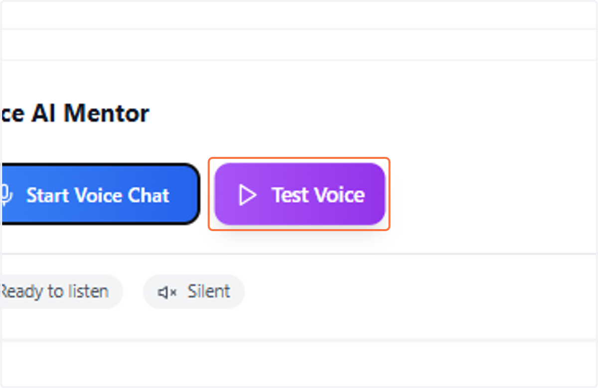 Click on Test Voice