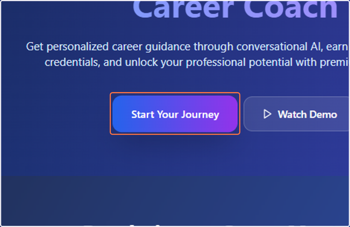 Click on Start Your Journey