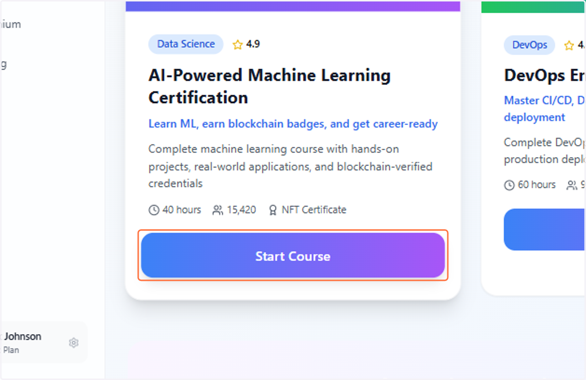 Click on Start Course