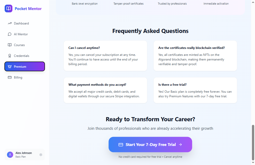 Click on Start Your 7-Day Free Trial
