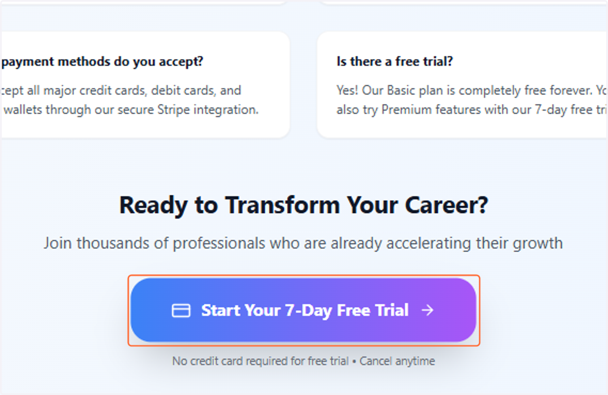 Click on Start Your 7-Day Free Trial