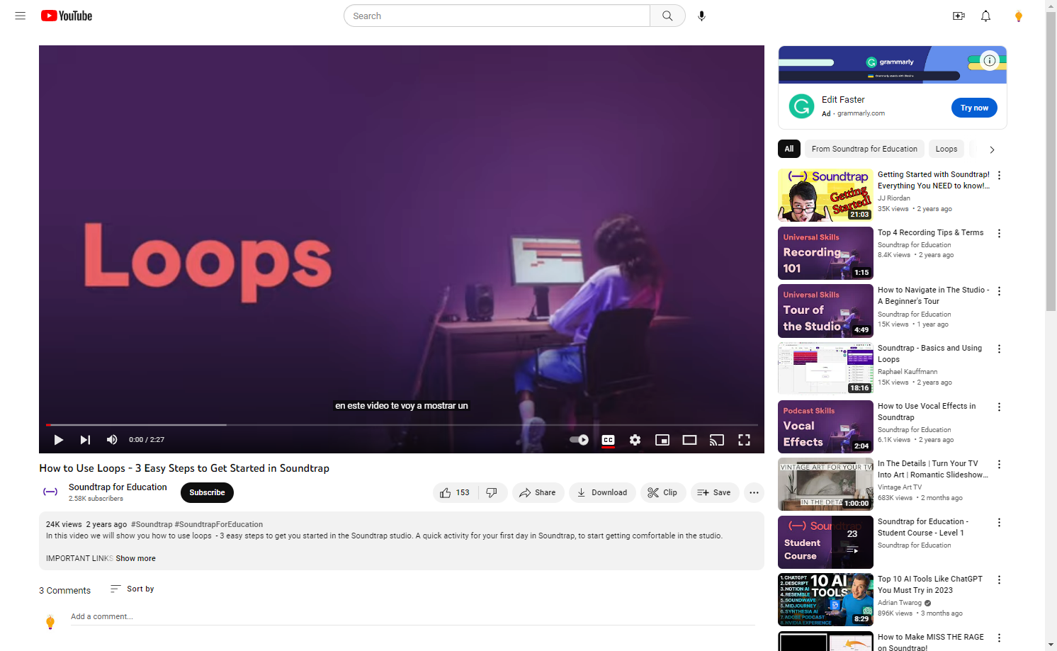 Want to add music to your podcast? Go to www.youtube.com and watch How to Use Loops