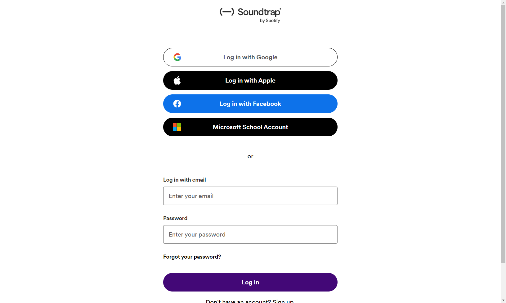 Click on Log in with Google