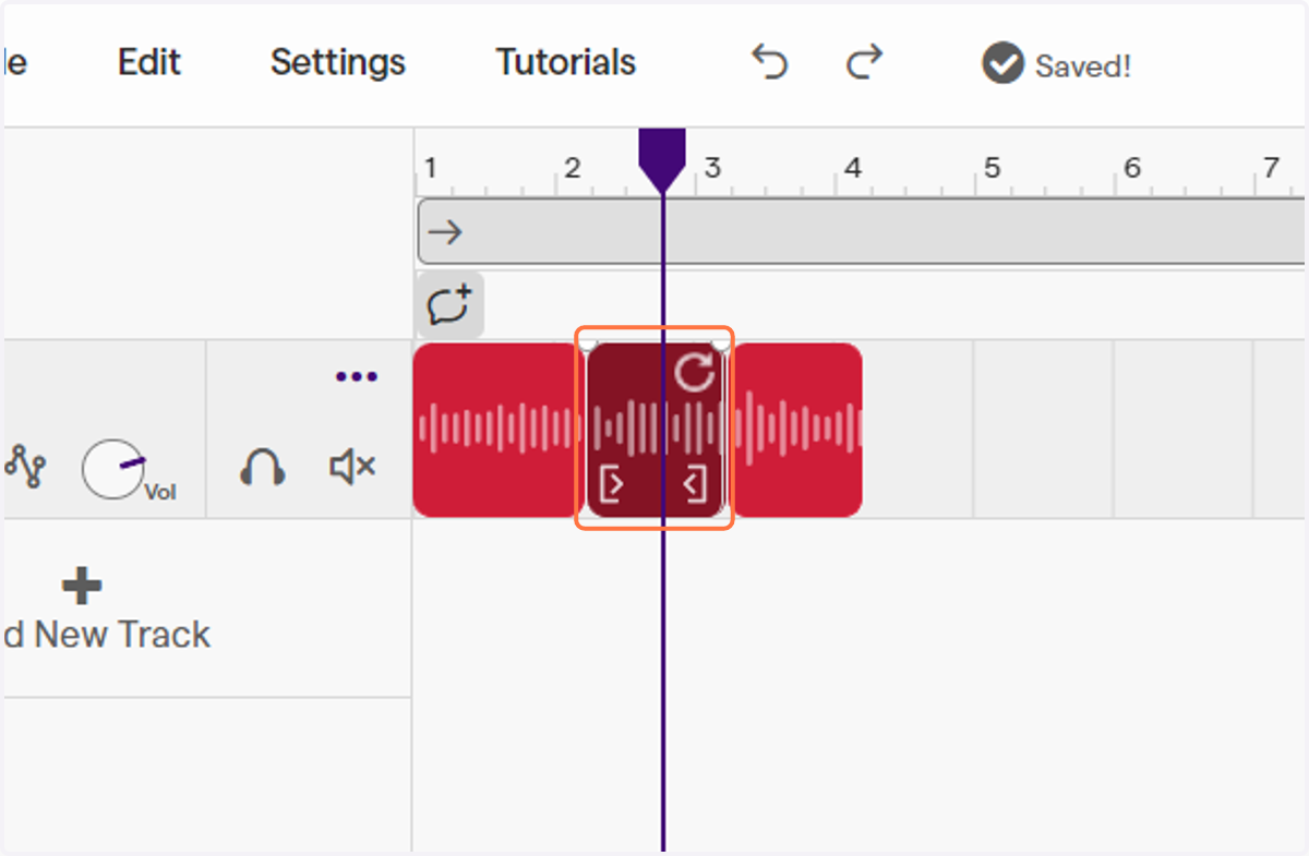 Click on the split region and hit backspace/delete