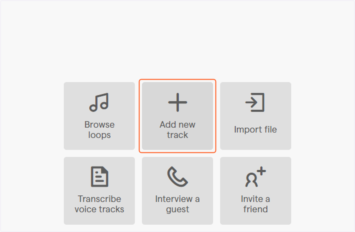 Click on Add new track