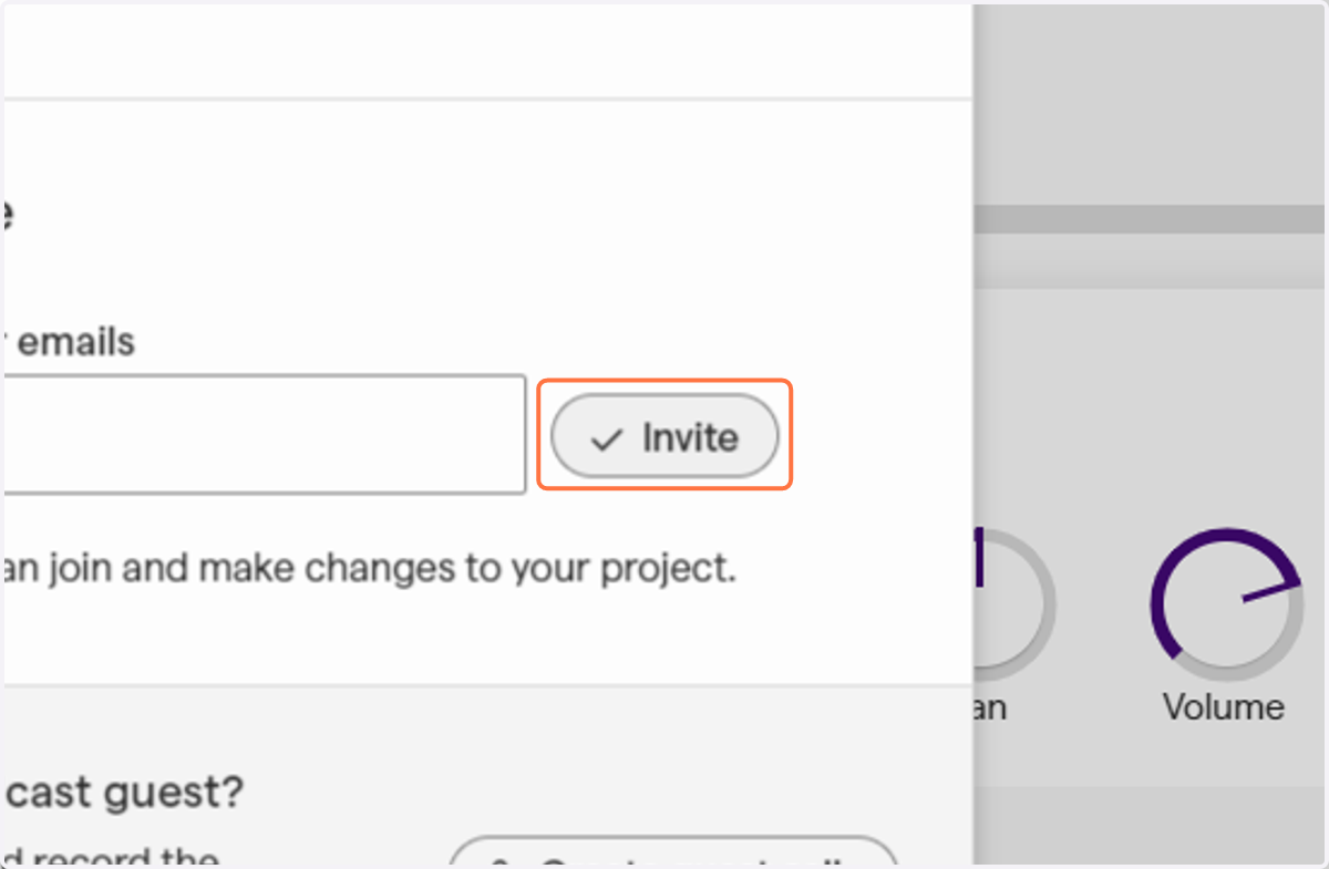 Click on Invite