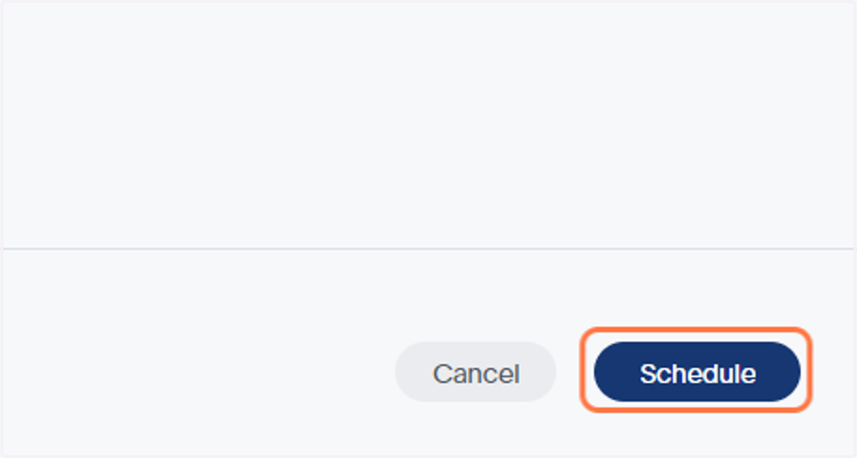 Click on Schedule