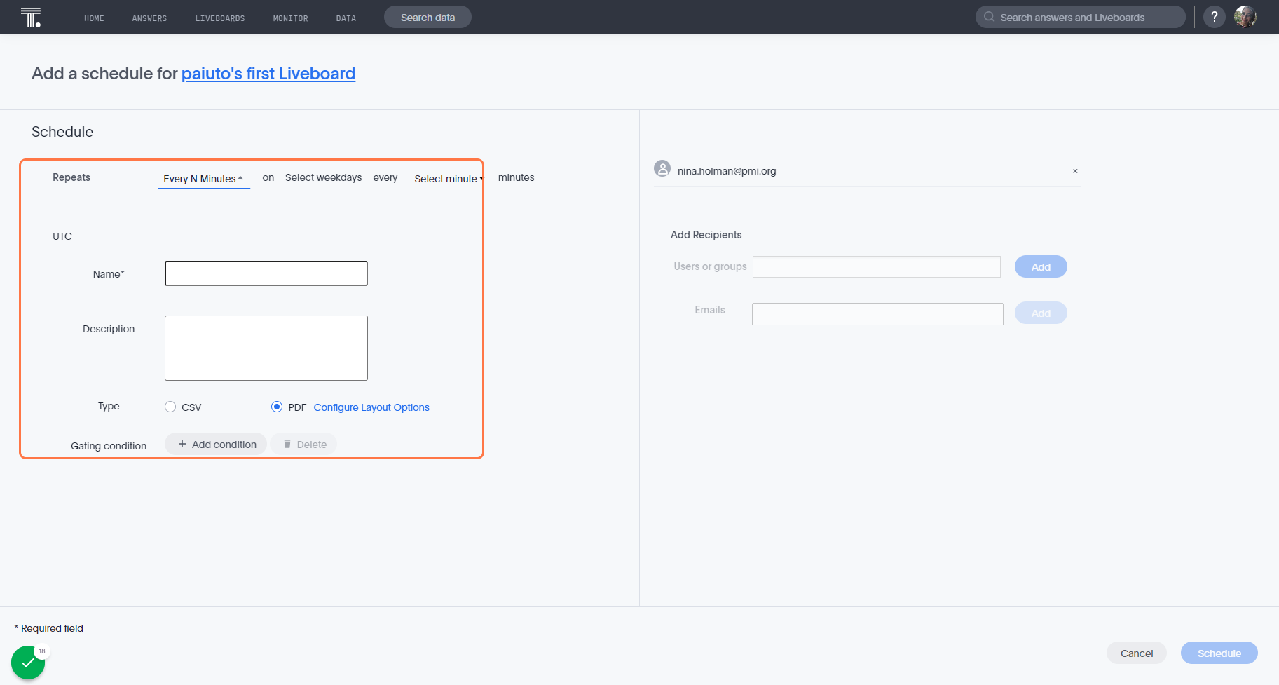 Please indicate the preferred cadence (monthly, weekly, daily) for the New Chapter Member notifications