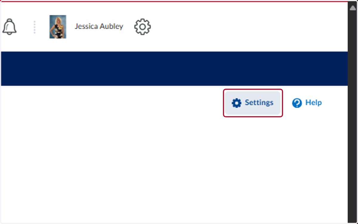 Click on Settings