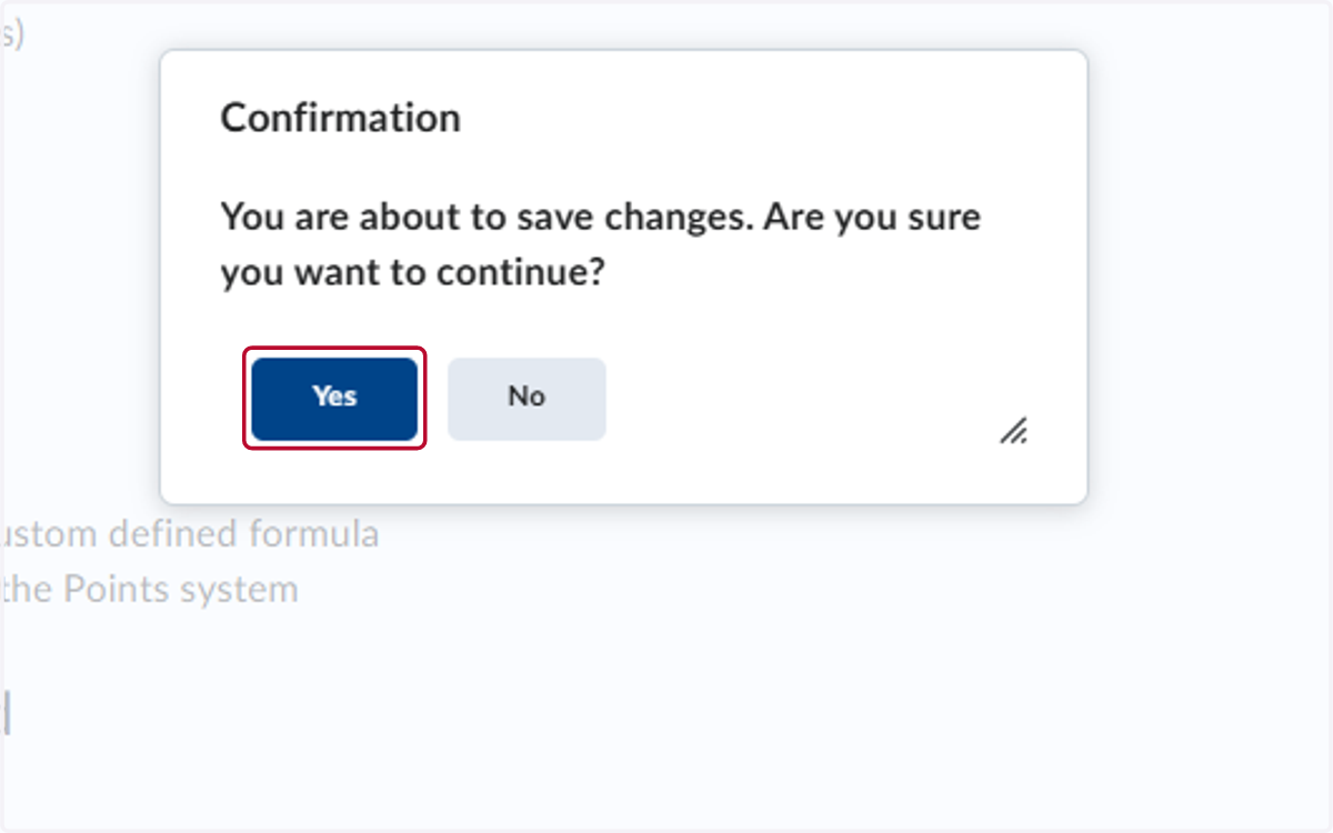 Click on Yes