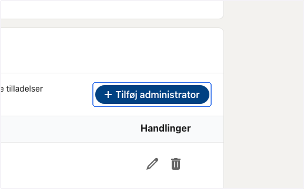 Click on "Add administrator"
