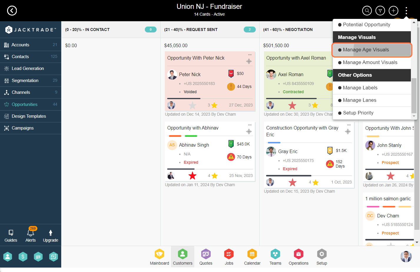 Click on Manage Age Visuals