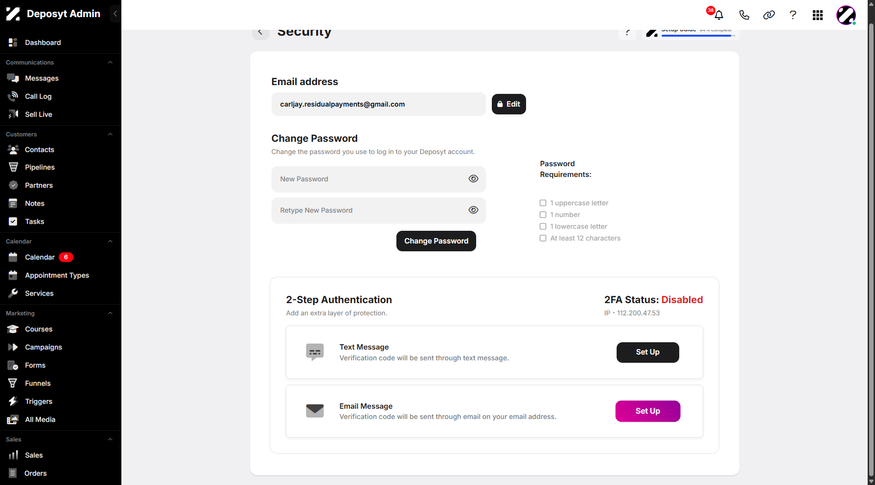 Step 7: Once you’ve made your selection, click Set up to proceed.
