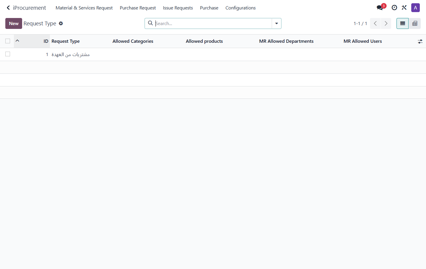 Click on iProcurement