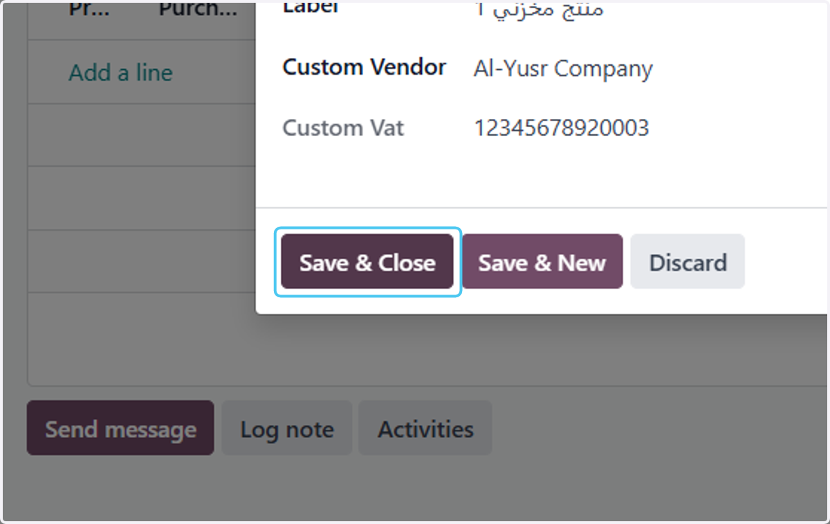 Click on Save & Close